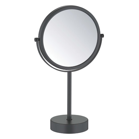 Kibi Circular Free Standing Magnifying Make Up Mirror - Matte Black KMM103MB